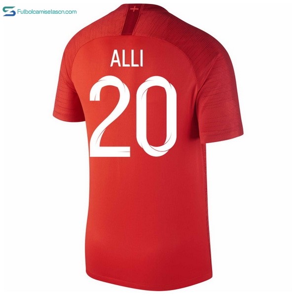 Camiseta Inglaterra 2ª Alli 2018 Rojo